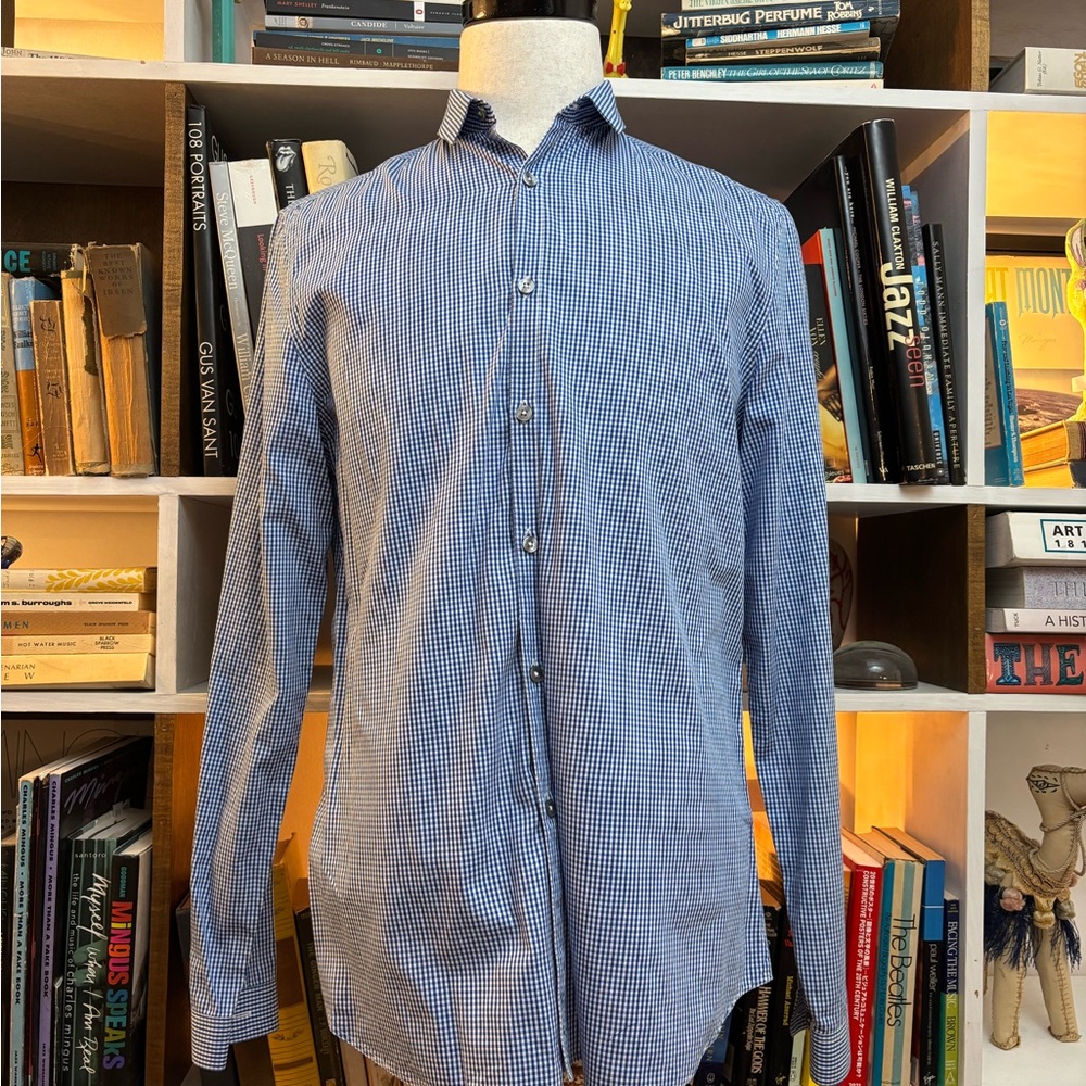 Paul Smith Blue and White Checkered Shirt